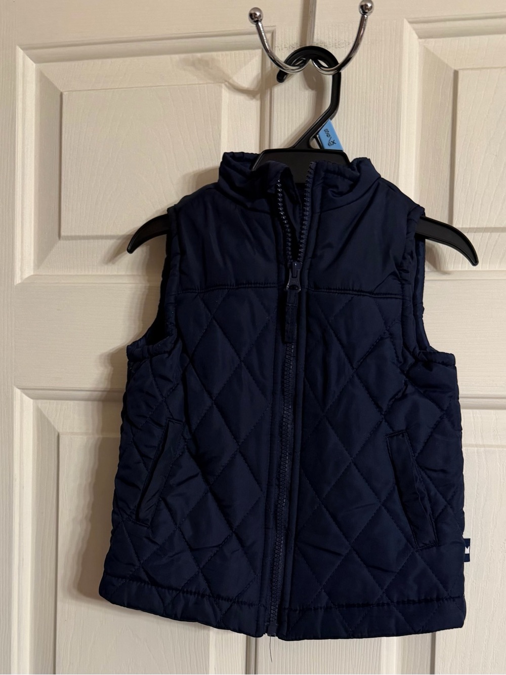 crown & ivy Navy Quilted Puffer Vest - Toddler 2T